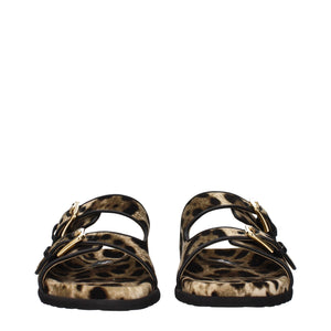 Beige Velvet Slippers