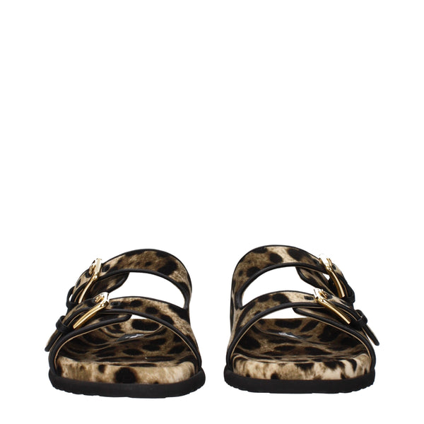 Beige Velvet Slippers