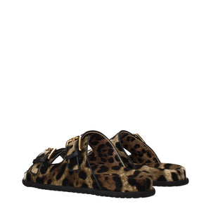 Beige Velvet Slippers
