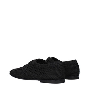 Black Fabric Oxfords And Derbies