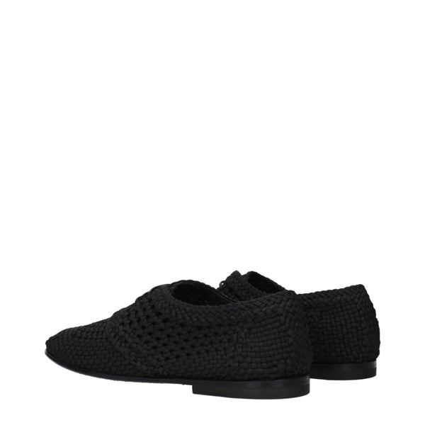 Black Fabric Oxfords And Derbies