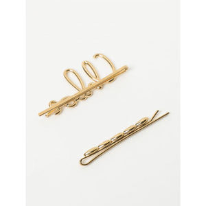 Brown Metal Hair Clip