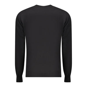 Black Cotton Men's Sweater