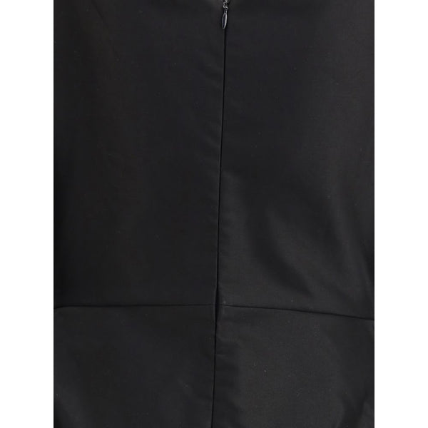 Black Cotton Casual Dress