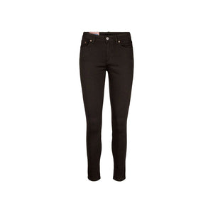 Black Cotton Skinny Jeans
