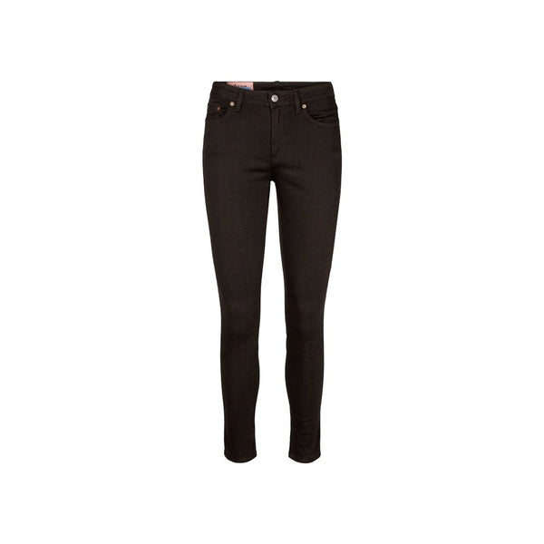 Black Cotton Skinny Jeans