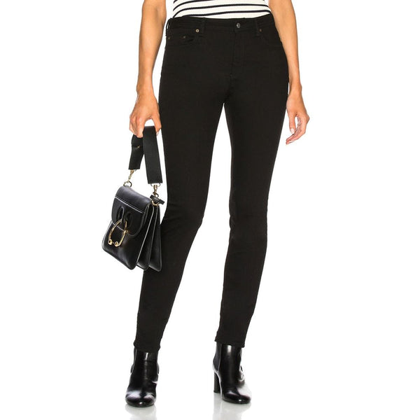 Black Cotton Skinny Jeans