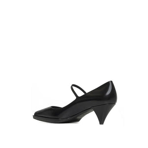Black Calfskin High Heel Pumps