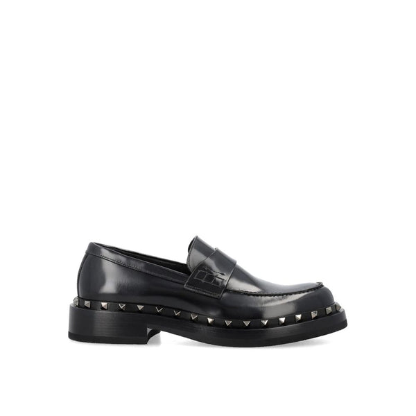 Black Calfskin Slip-On Loafers