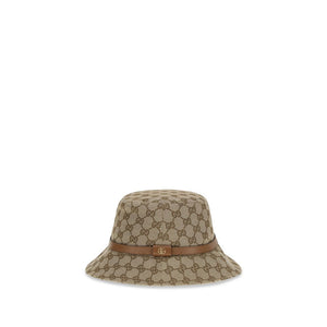 Beige Polyester Bucket Hat