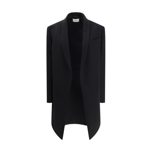 Black Fleece Wool Coat