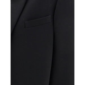 Black Fleece Wool Coat