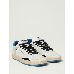 White Leather Low Top Sneakers