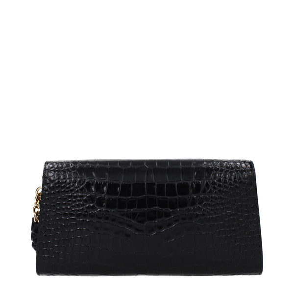 Black Leather Clutch Bag