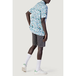 Blue Cotton Shortsleeve Shirt