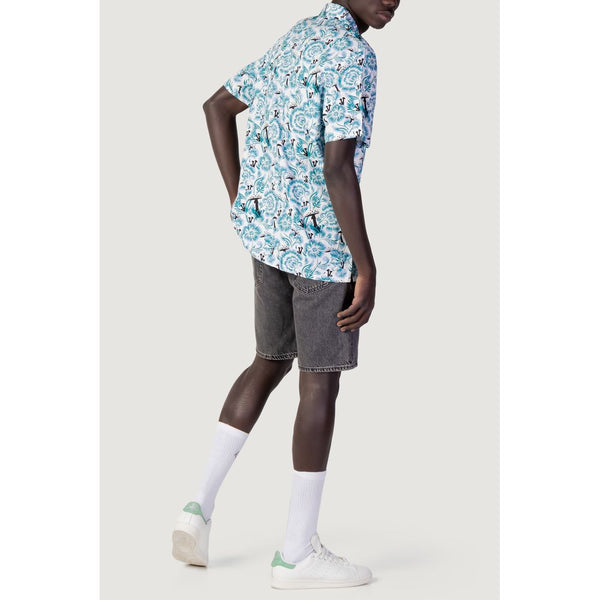 Blue Cotton Shortsleeve Shirt