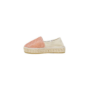 Multicolor Linen Platform Pumps