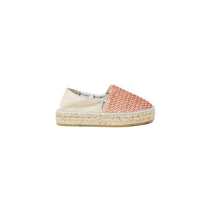 Multicolor Linen Platform Pumps
