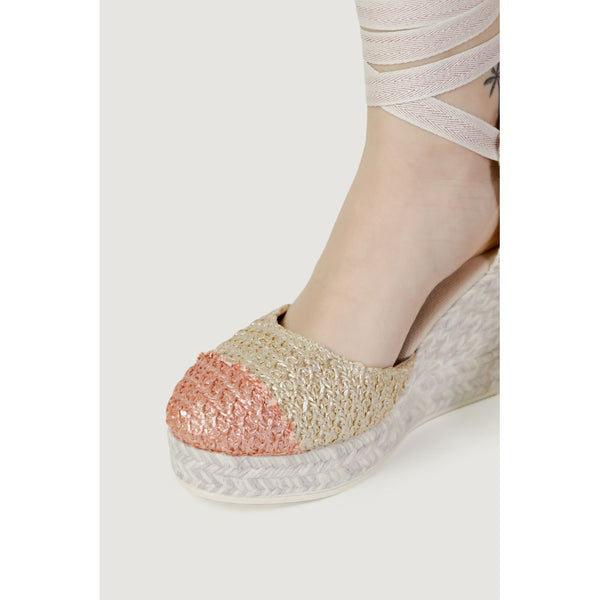 Multicolor Cotton High Heel Pumps