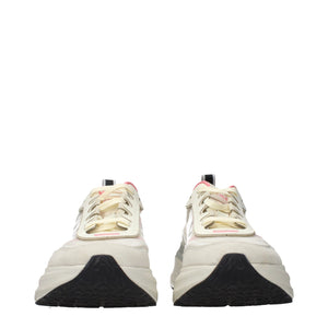 Beige Fabric Chunky Sneakers