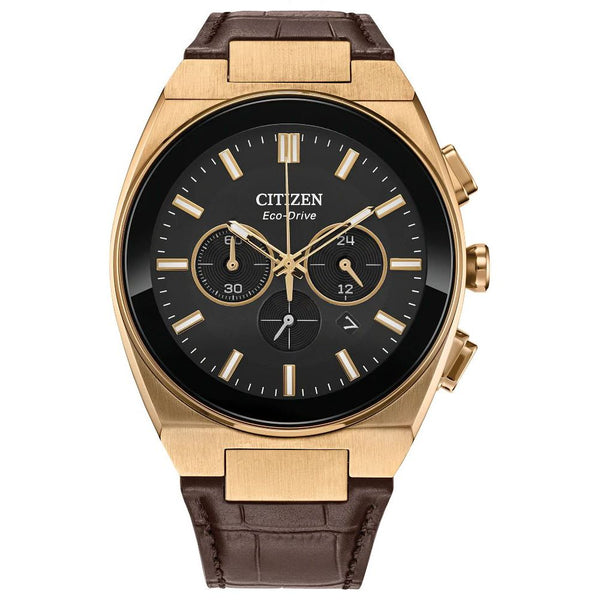 Brown Leather Dress Watch