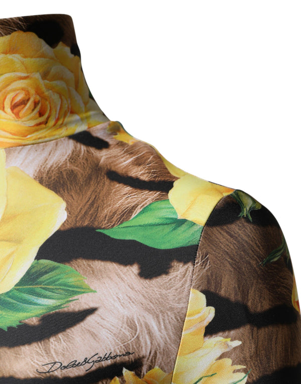 Multicolor Floral Print Sheath Mini Dress