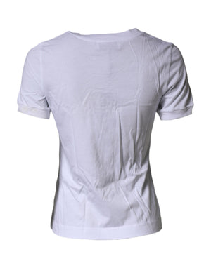 White DG Logo Crew Neck Short Sleeves T-shirt