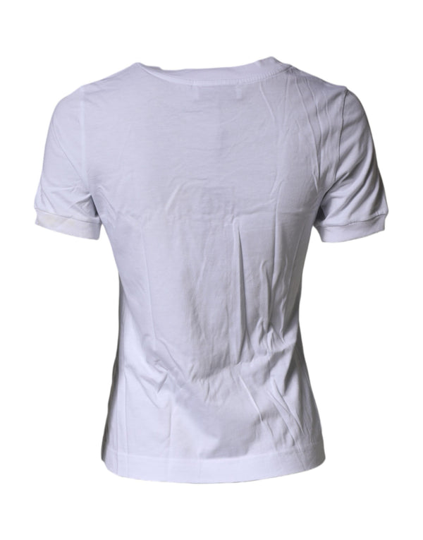 White DG Logo Crew Neck Short Sleeves T-shirt