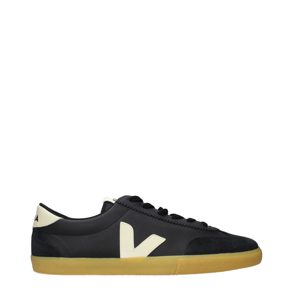 Black Leather Low Top Sneakers