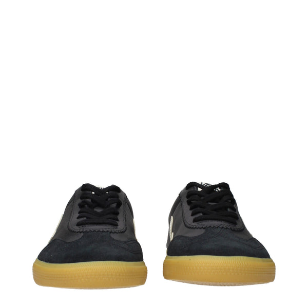 Black Leather Low Top Sneakers