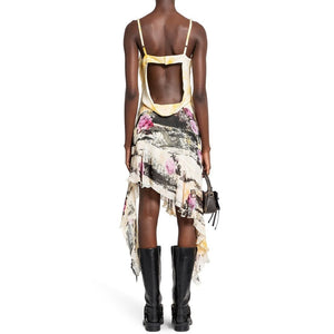 Yellow Viscose Casual Dress