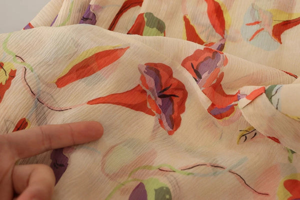 Beige Ascot Collar Short Sleeves Aline Mini Dress