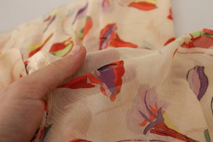 Beige Ascot Collar Short Sleeves Aline Mini Dress