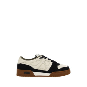 Black Calf Leather Bos Taurus Chunky Sneakers