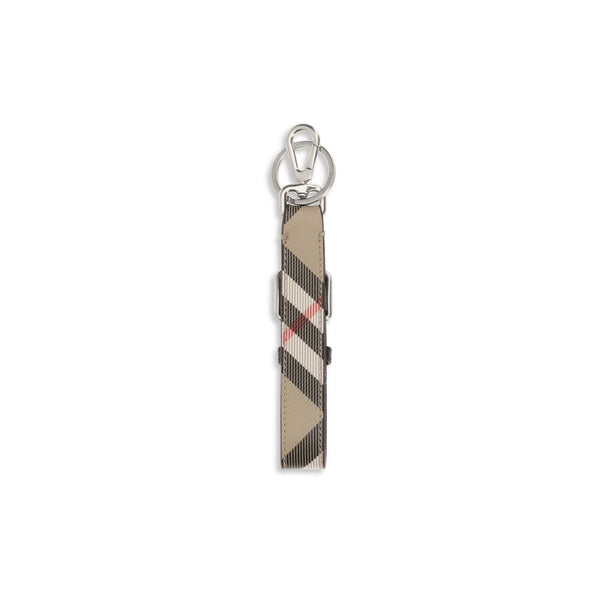 Beige Cotton Keychain