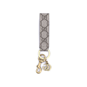 Beige Brass Keychain