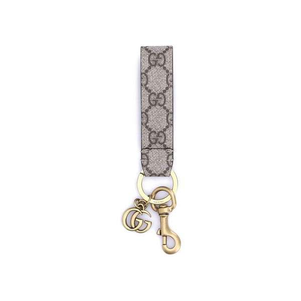 Beige Brass Keychain