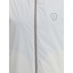 White Polyamide Sleveless Jacket