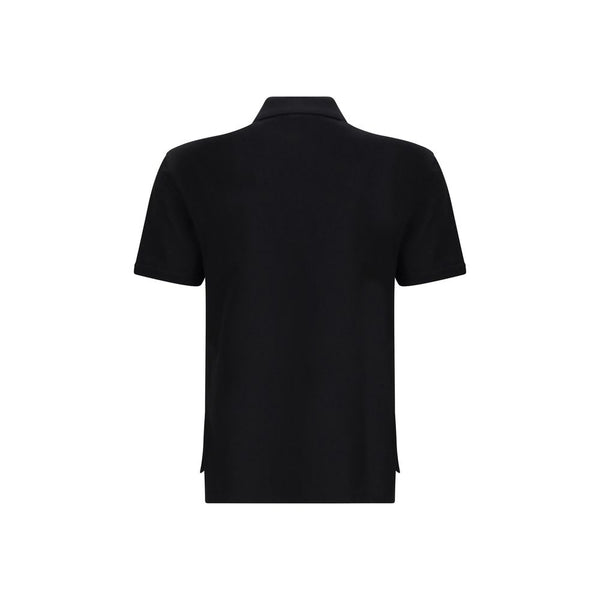 Black Cotton Polo Shirt