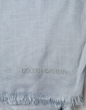 Light Blue Cashmere Knit Neck Wrap Scarf
