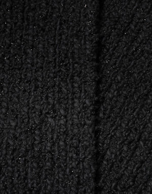 Black Cashmere Knit Shawl Fringes Scarf