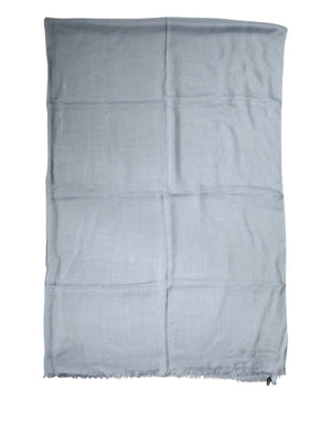 Light Blue Cashmere Knitted Shawl