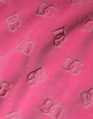 Pink Logo Monogram Long Sleeve Jumpsuit  Dress