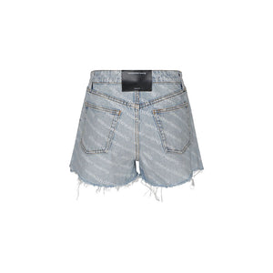Blue Cotton Bermuda Shorts