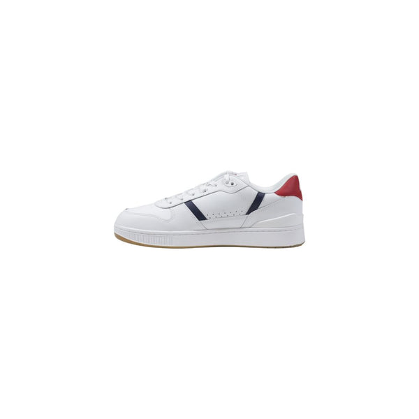 White Leather Low Top Sneakers