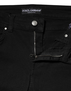 Black Cotton Skinny Denim Trouser Jeans