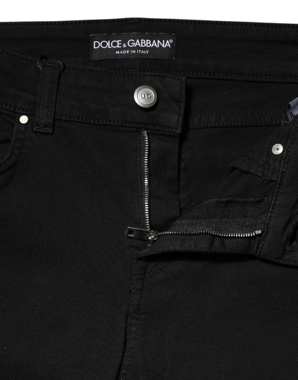 Black Cotton Skinny Denim Trouser Jeans