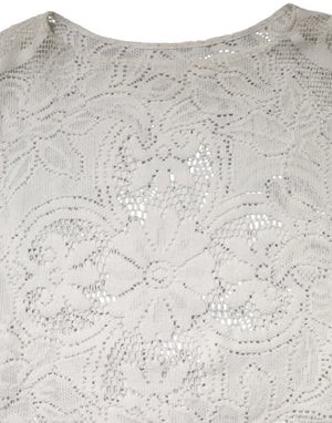 White Embroidery Lace Cotton Blouse Top