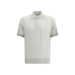 Gray Cotton Polo Shirt