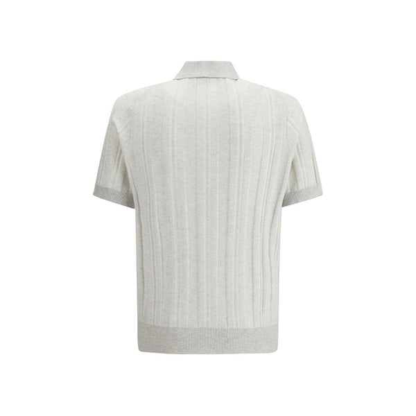 Gray Cotton Polo Shirt